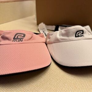 Pink and White Running Visor Set